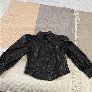 Alice + Olivia Black Leather Jacket
